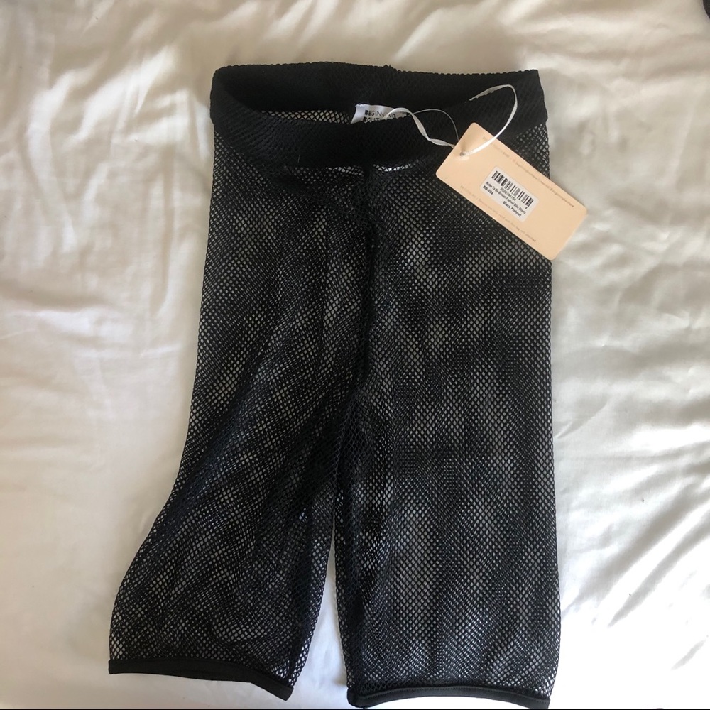 BEGINNING BOUTIQUE FISHNET SHORTS